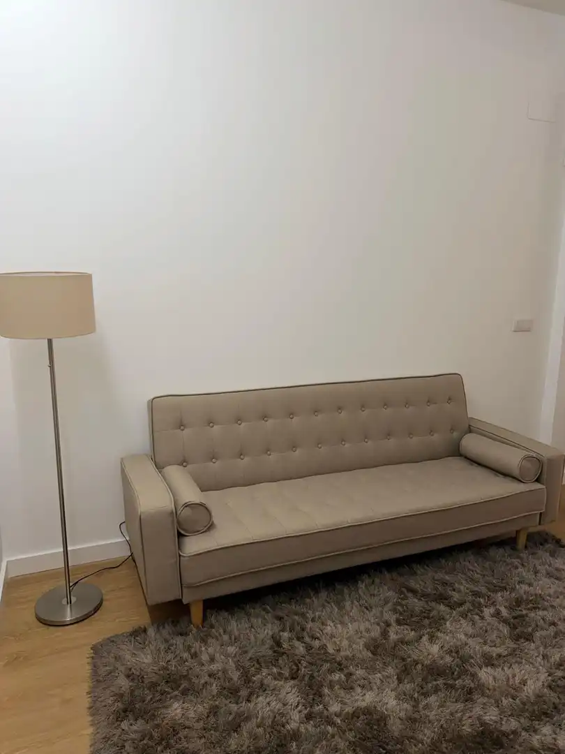 Sala d'estar de Estudi en venda en Valencia amb Aire condicionat, Terrassa i Moblat