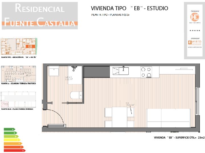 Dormitori de Estudi en venda en Castellón de la Plana / Castelló de la Plana amb Aire condicionat