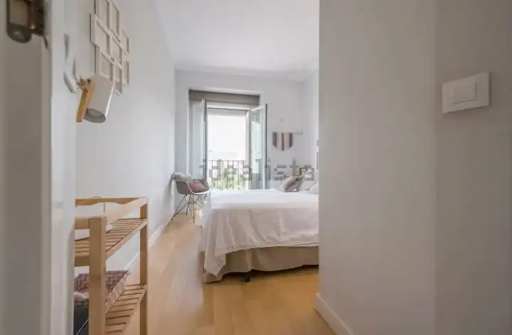Bedroom of Flat for rent in Madrid  with Air Conditioner, Heating and Parquet flooring