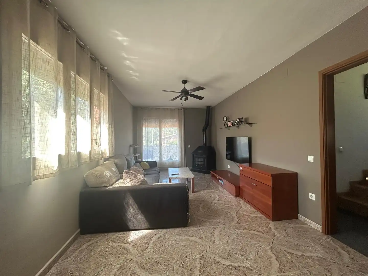 Living room of Houses for sale in La Pobla de Claramunt  with Private garden and Storage room