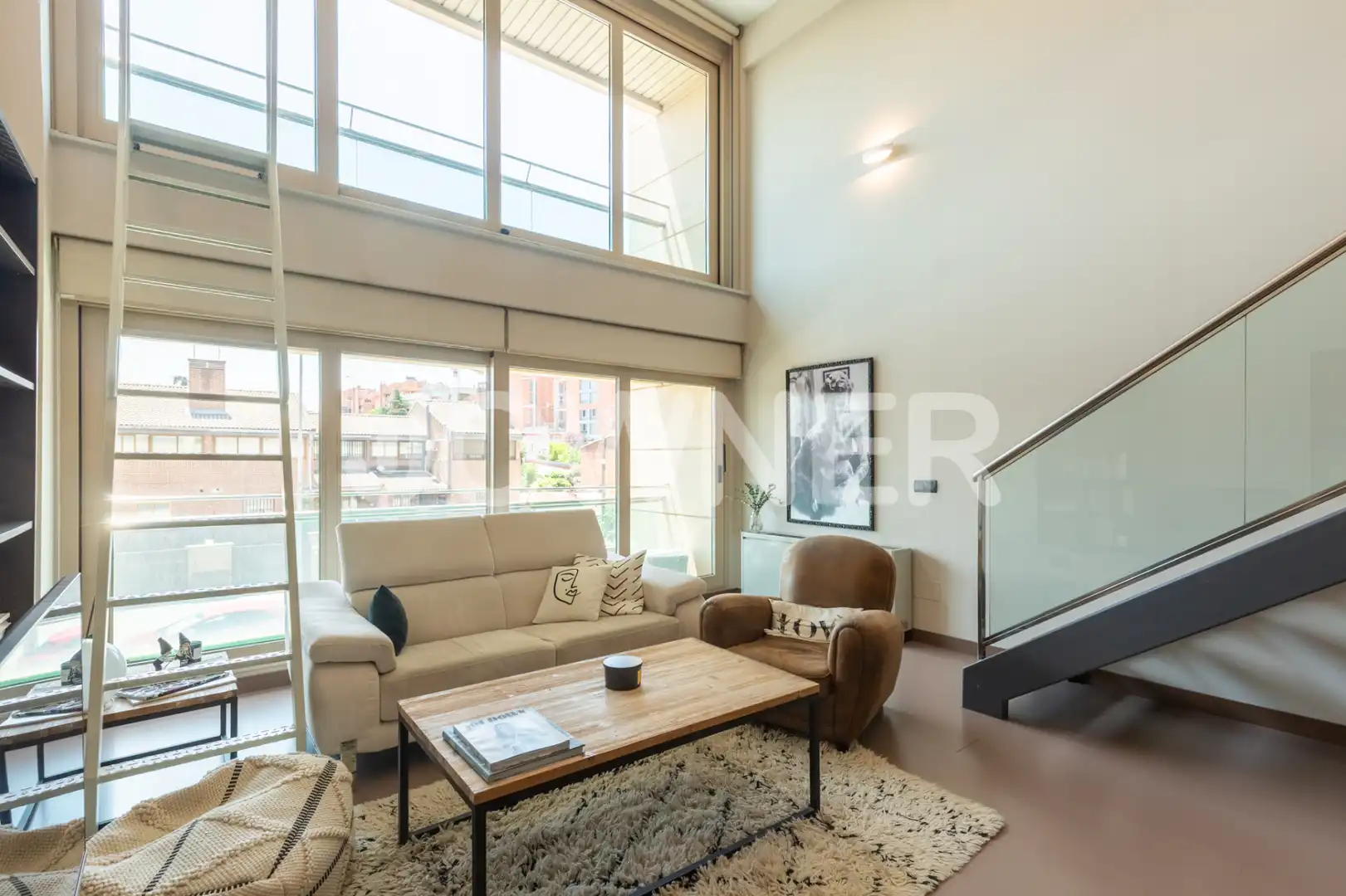 Living room of Flat for rent in Madrid  with Air Conditioner and Furnished