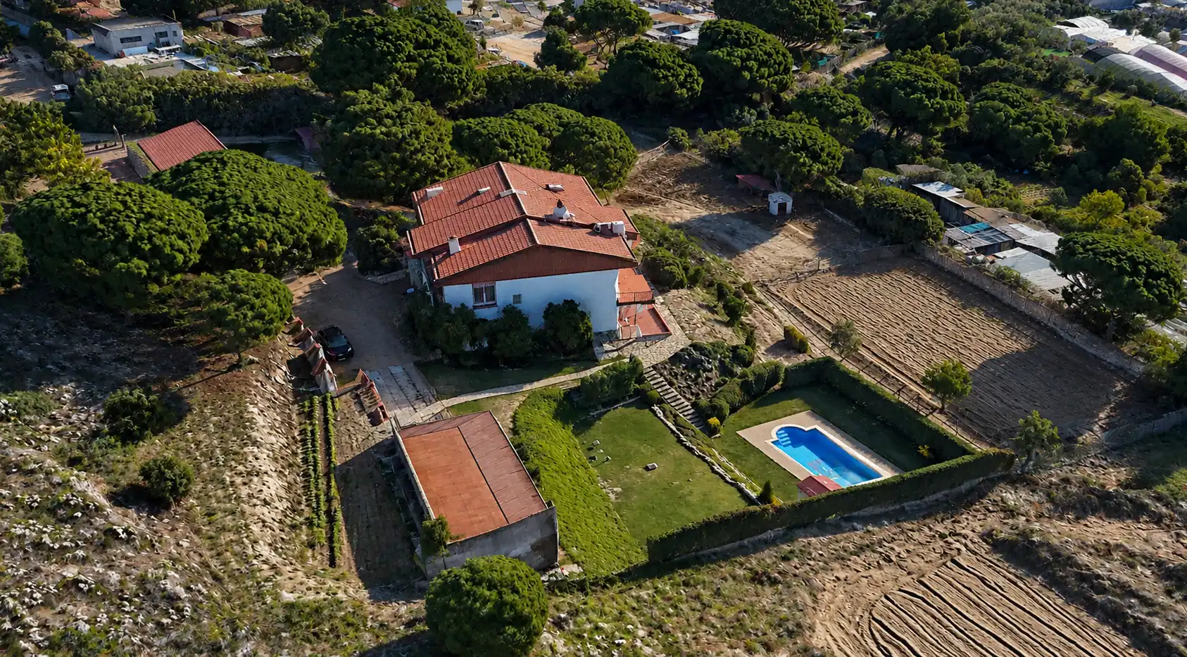 Garden of Country homes for sale in Argentona  with Air Conditioner, Heating and Private garden