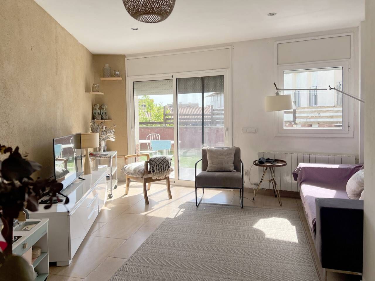 Living room of Flat for sale in Santa Pau  with Heating, Private garden and Terrace
