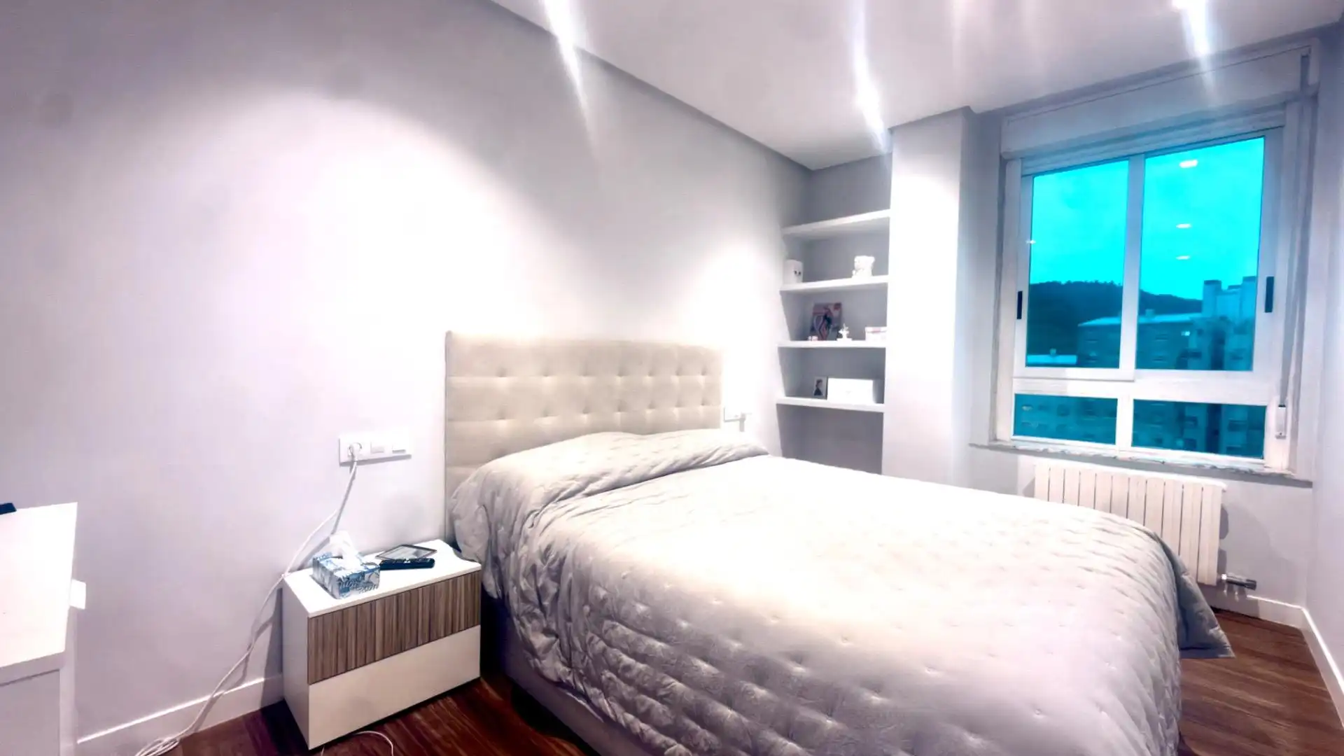 Bedroom of Flat for sale in Ourense Capital   with Heating, Parquet flooring and Furnished
