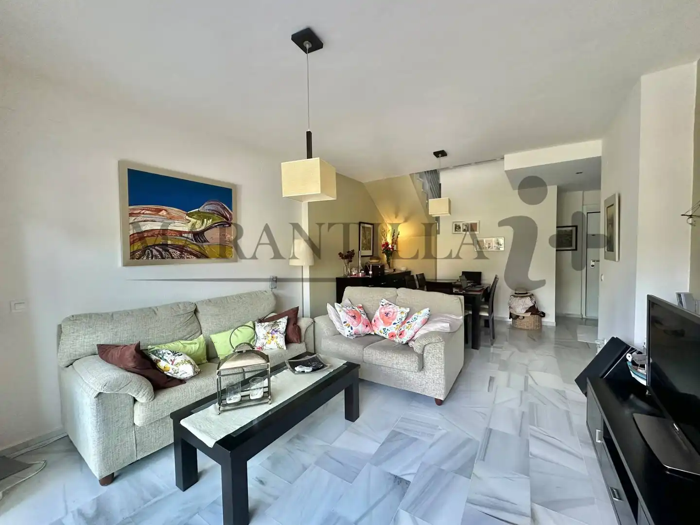 Sala d'estar de Àtic en venda en Islantilla amb Aire condicionat, Terrassa i Moblat