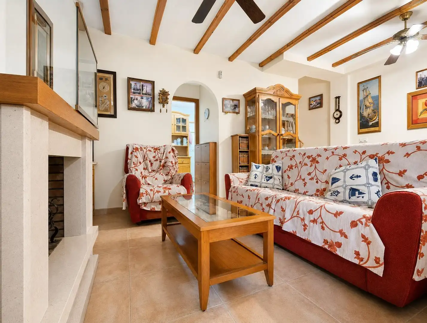 Sala d'estar de Casa o xalet en venda en Santa Pola amb Aire condicionat, Calefacció i Jardí privat