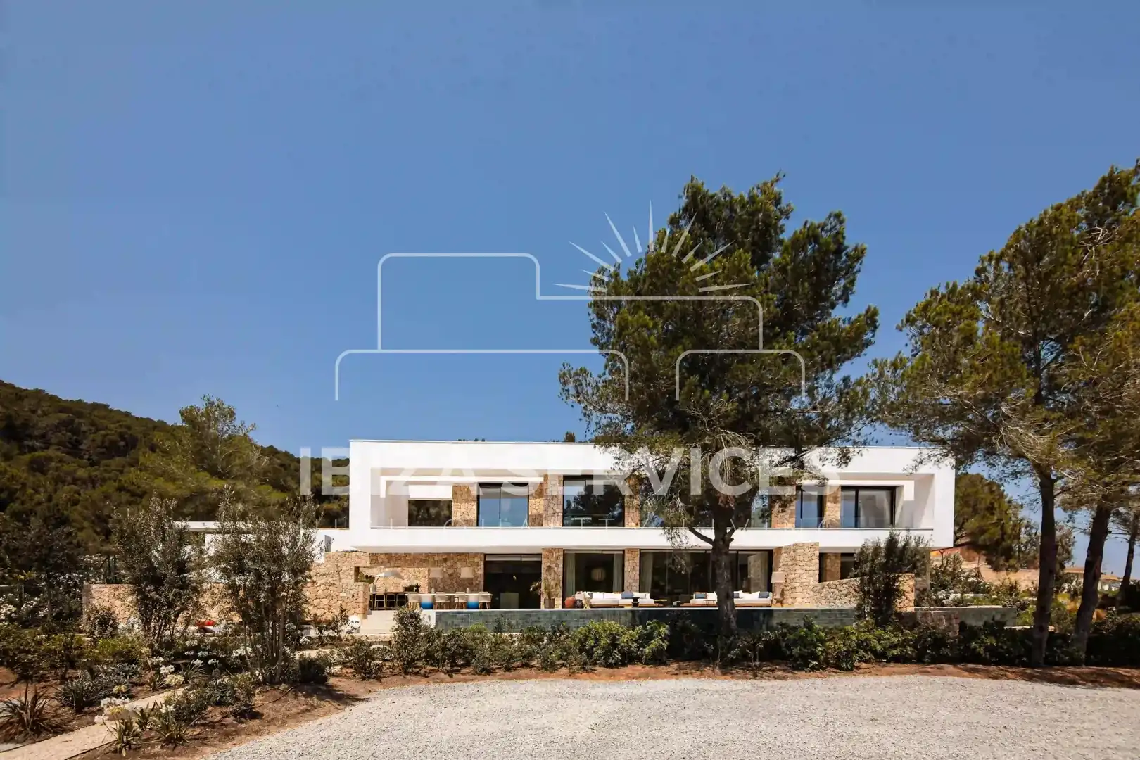Vista exterior de Casa o chalet en venta en Santa Eulària des Riu con Aire acondicionado, Jardín privado y Piscina