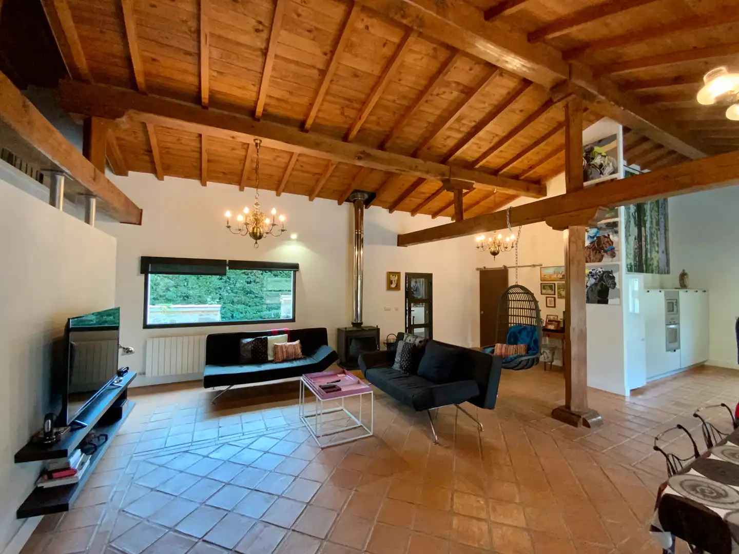 Sala de estar de Casa o chalet en venta en Cuacos de Yuste con Aire acondicionado, Calefacción y Jardín privado