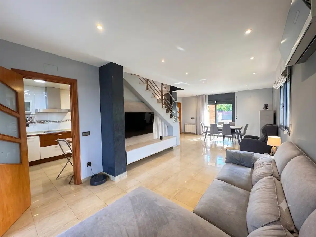 Living room of Houses for sale in Sant Antoni de Vilamajor  with Air Conditioner, Heating and Private garden