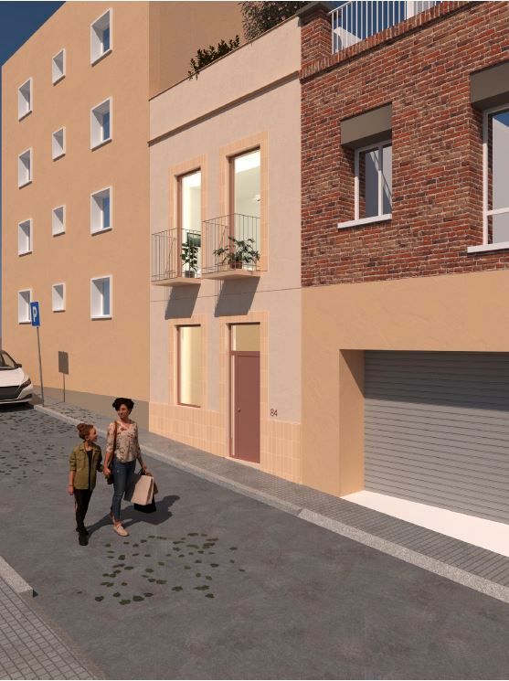 Vista exterior de Casa adosada en venda en  Barcelona Capital amb Aire condicionat, Calefacció i Parquet