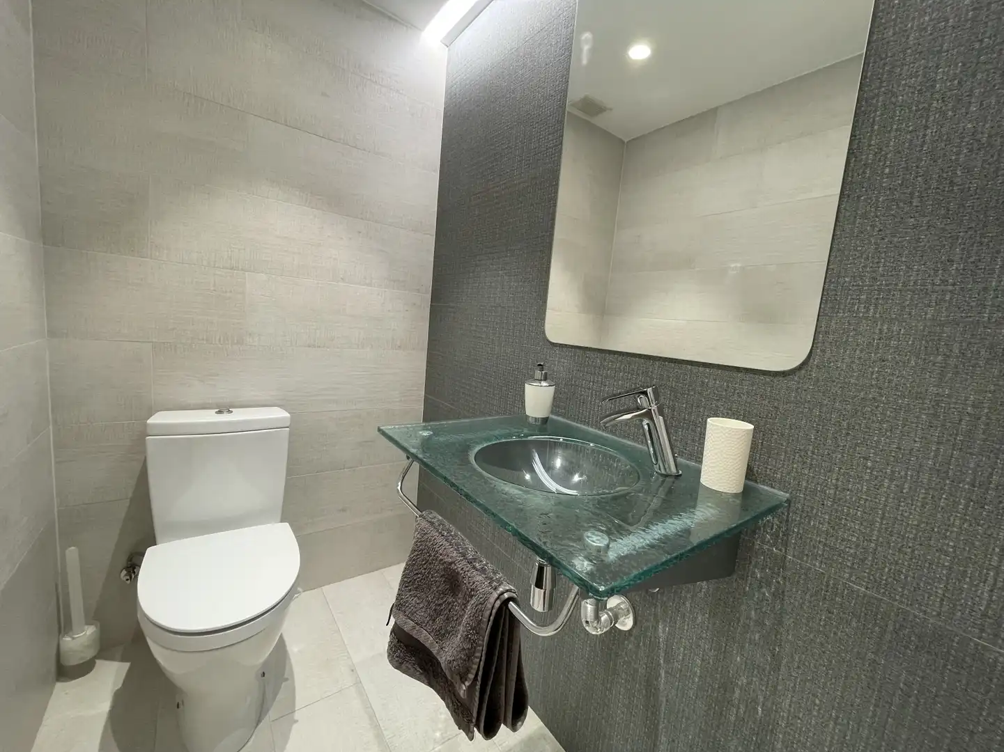 Baño de Piso de alquiler en Beniparrell con Aire acondicionado, Parquet y Terraza