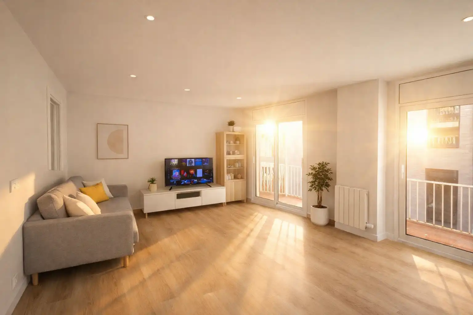 Sala d'estar de Pis en venda en  Barcelona Capital amb Aire condicionat, Calefacció i Moblat