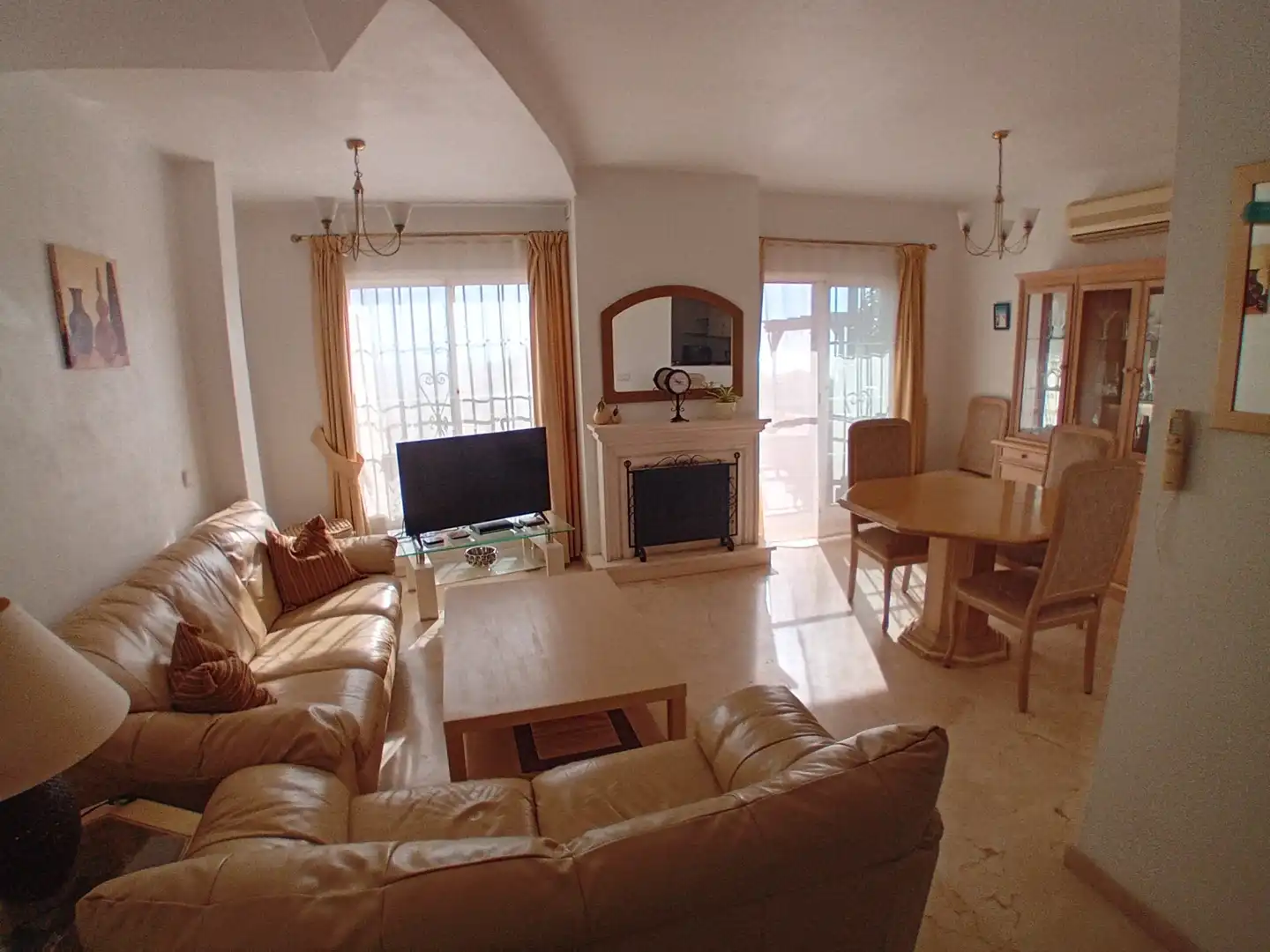 Living room of Detached homes for sale in Manilva  with Air Conditioner, Private garden and Terrace