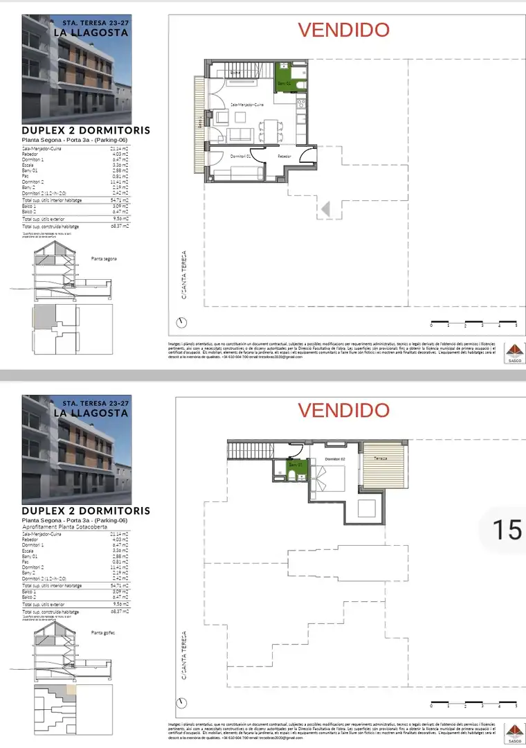 Maisonette mit Terrasse zum Verkauf in Carrer de Santa Teresa 23, imagen 2