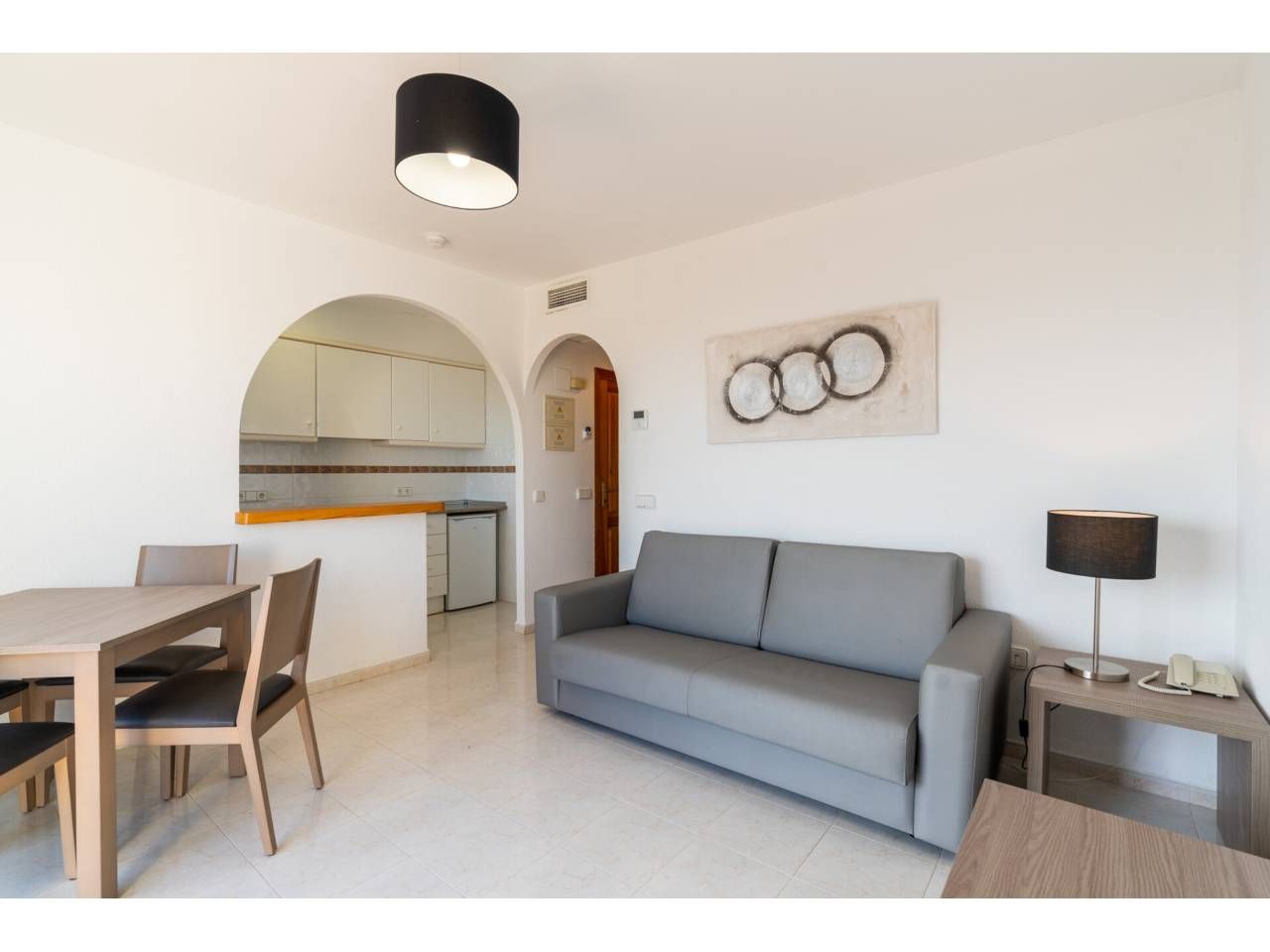 Living room of Single-family semi-detached for sale in Calpe / Calp  with Air Conditioner, Terrace and Furnished