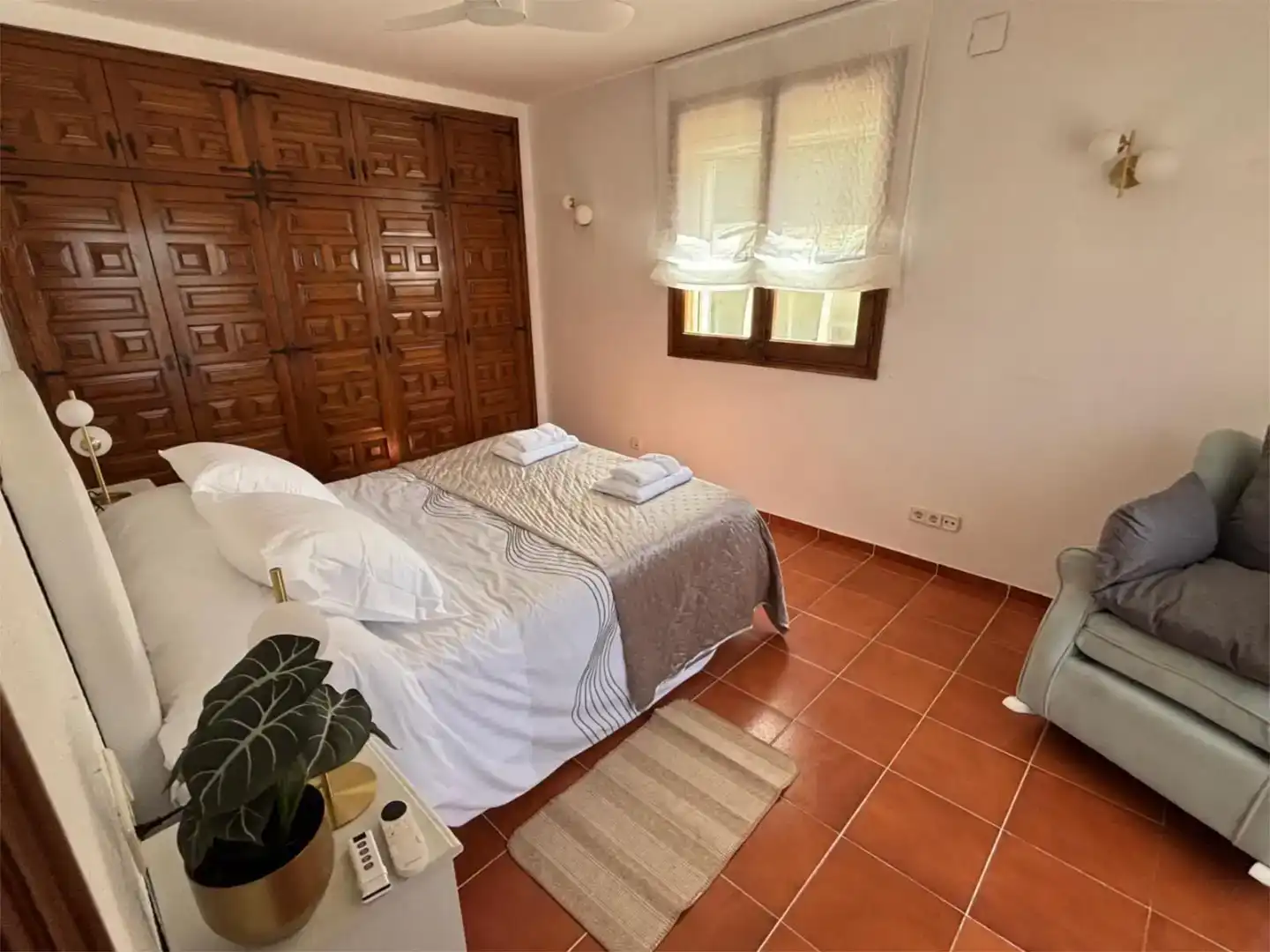 Bedroom of Flat for rent in Castell d'Aro, Platja d'Aro i s'Agaró  with Air Conditioner, Private garden and Storage room