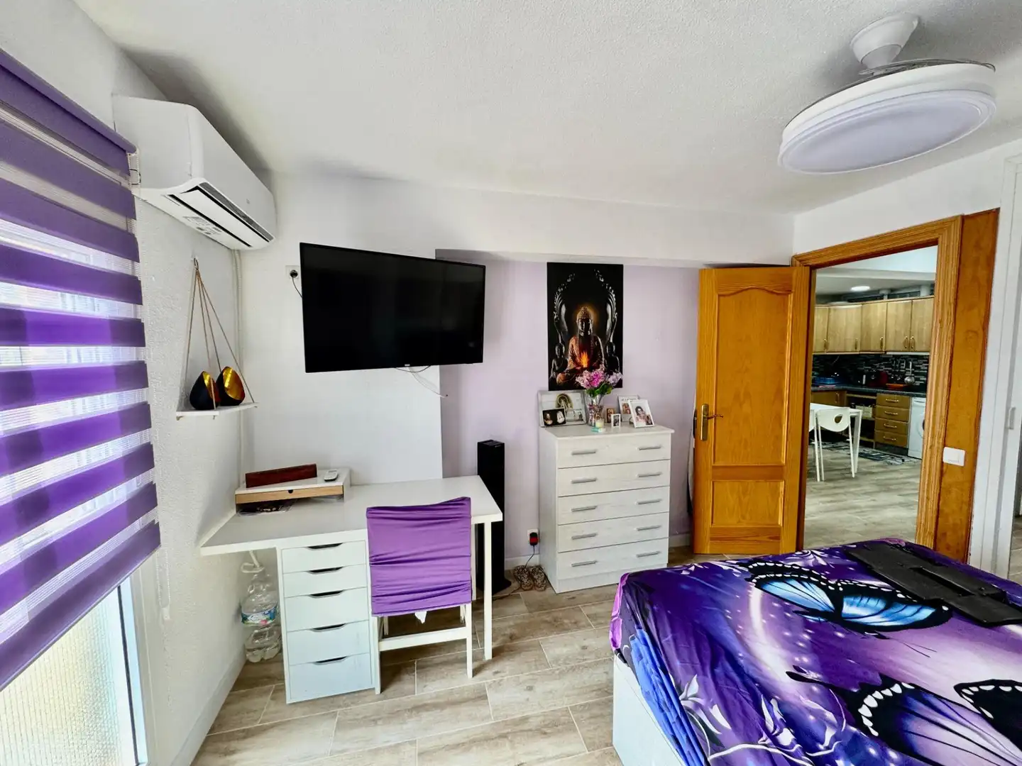 Schlafzimmer von Wohnungen zur Miete in Benalmádena mit Privatgarten, Möbliert und Gemeinschaftspool
