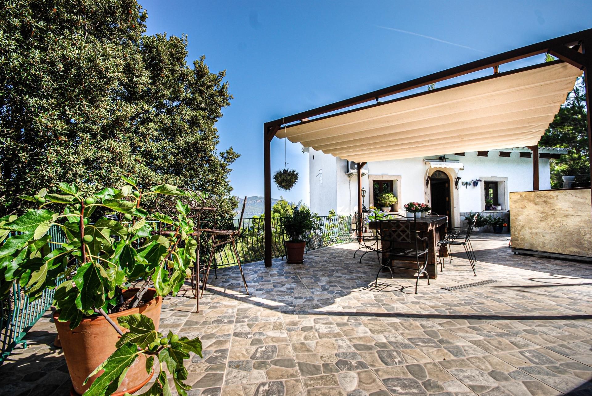 Terrace of Country house for sale in Puigpunyent  with Air Conditioner, Heating and Private garden