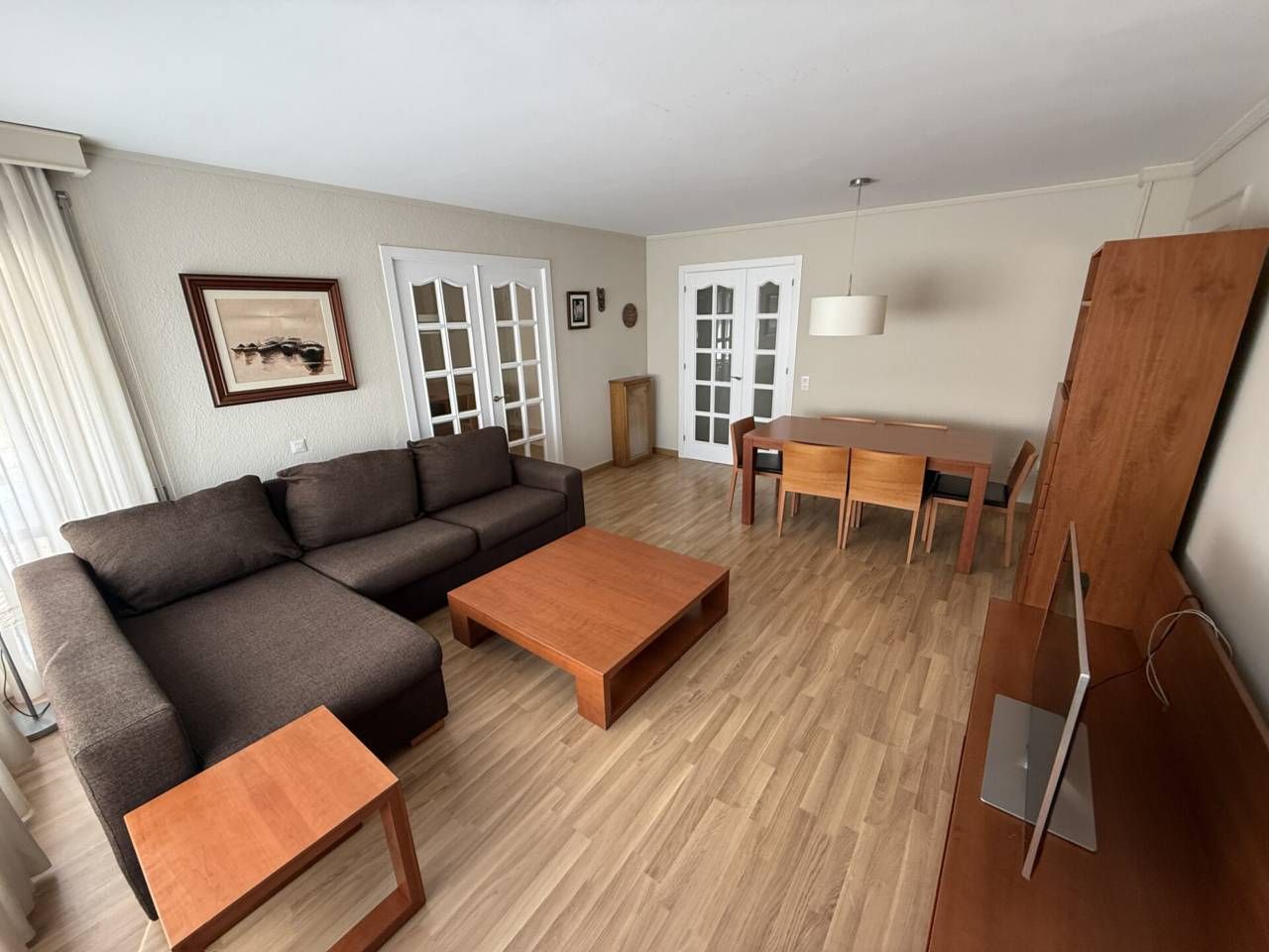 Sala d'estar de Pis de lloguer en Terrassa amb Calefacció, Parquet i Moblat