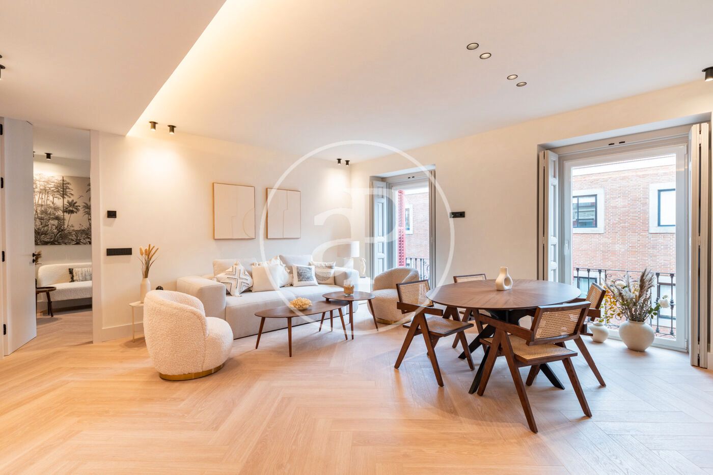 Living room of Flat for sale in  Madrid Capital  with Air Conditioner, Heating and Furnished