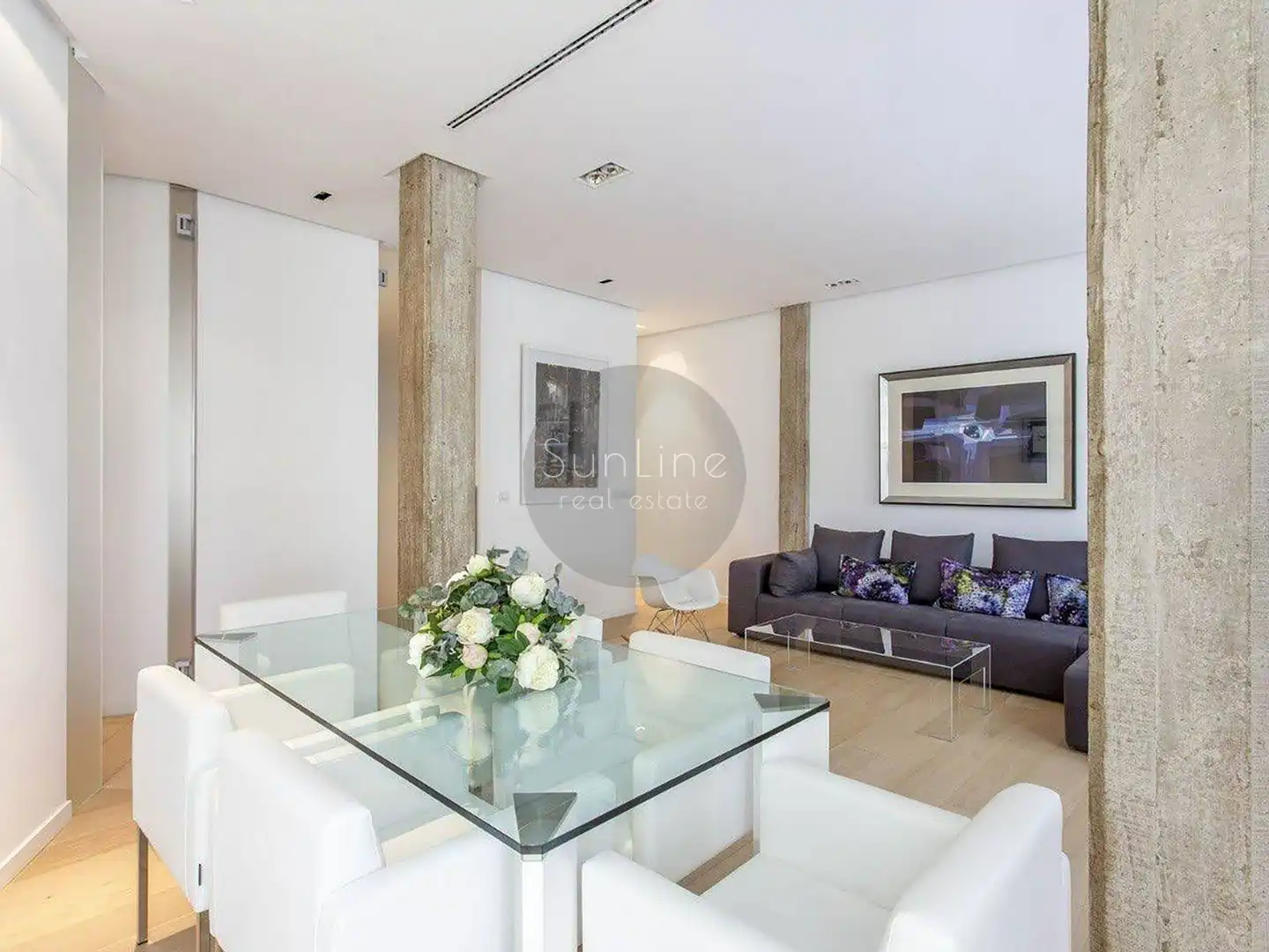 Living room of Flat for rent in Valencia  with Air Conditioner, Furnished and Pets allowed