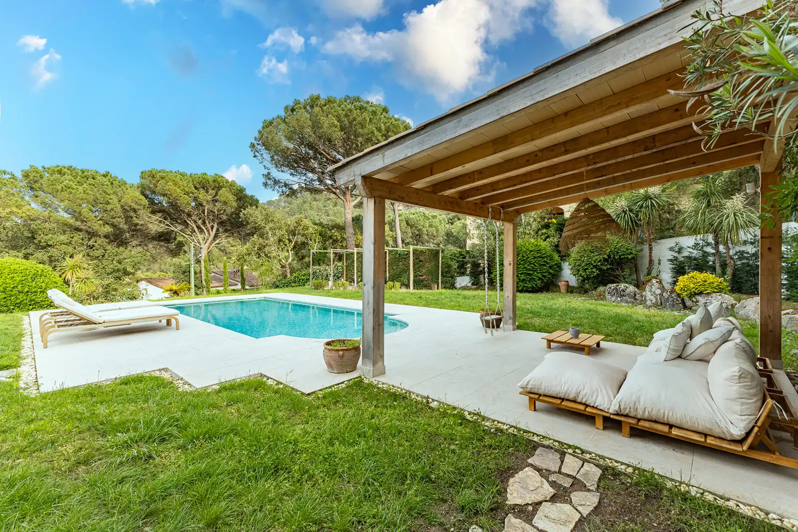 Terrassa de Casa o xalet en venda en Santa Cristina d'Aro amb Aire condicionat, Calefacció i Jardí privat