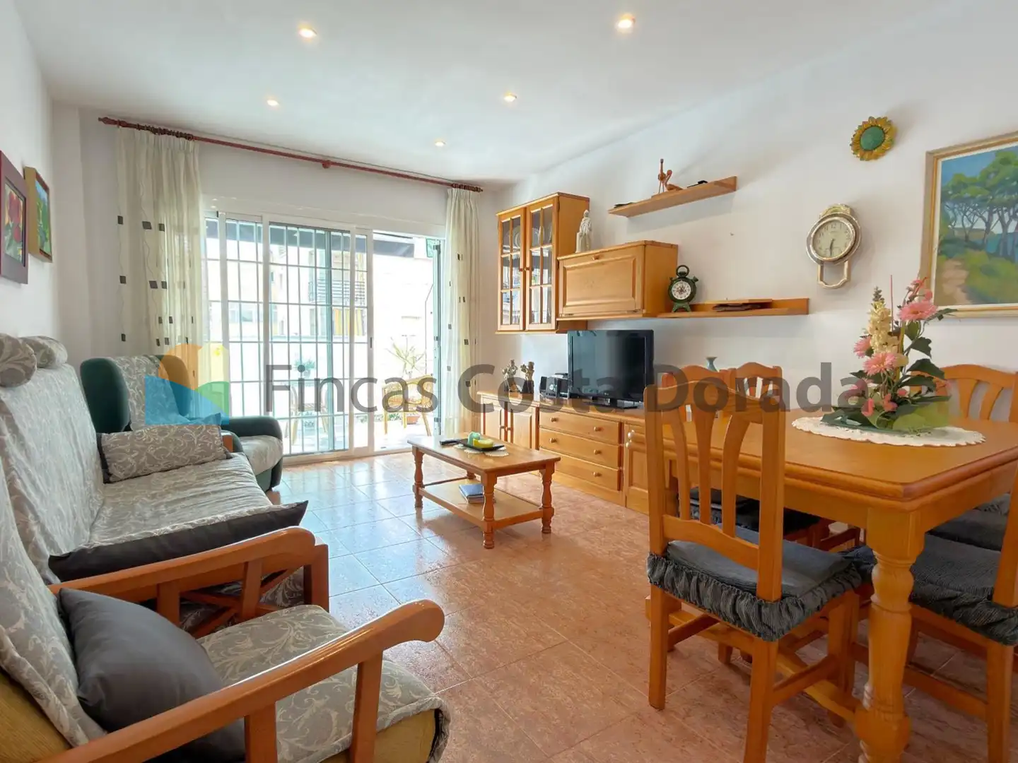 Sala de estar de Piso en venta en Cunit con Aire acondicionado, Terraza y Amueblado