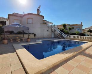 Swimming pool of House or chalet to rent in Castalla  with Air Conditioner, Heating and Private garden