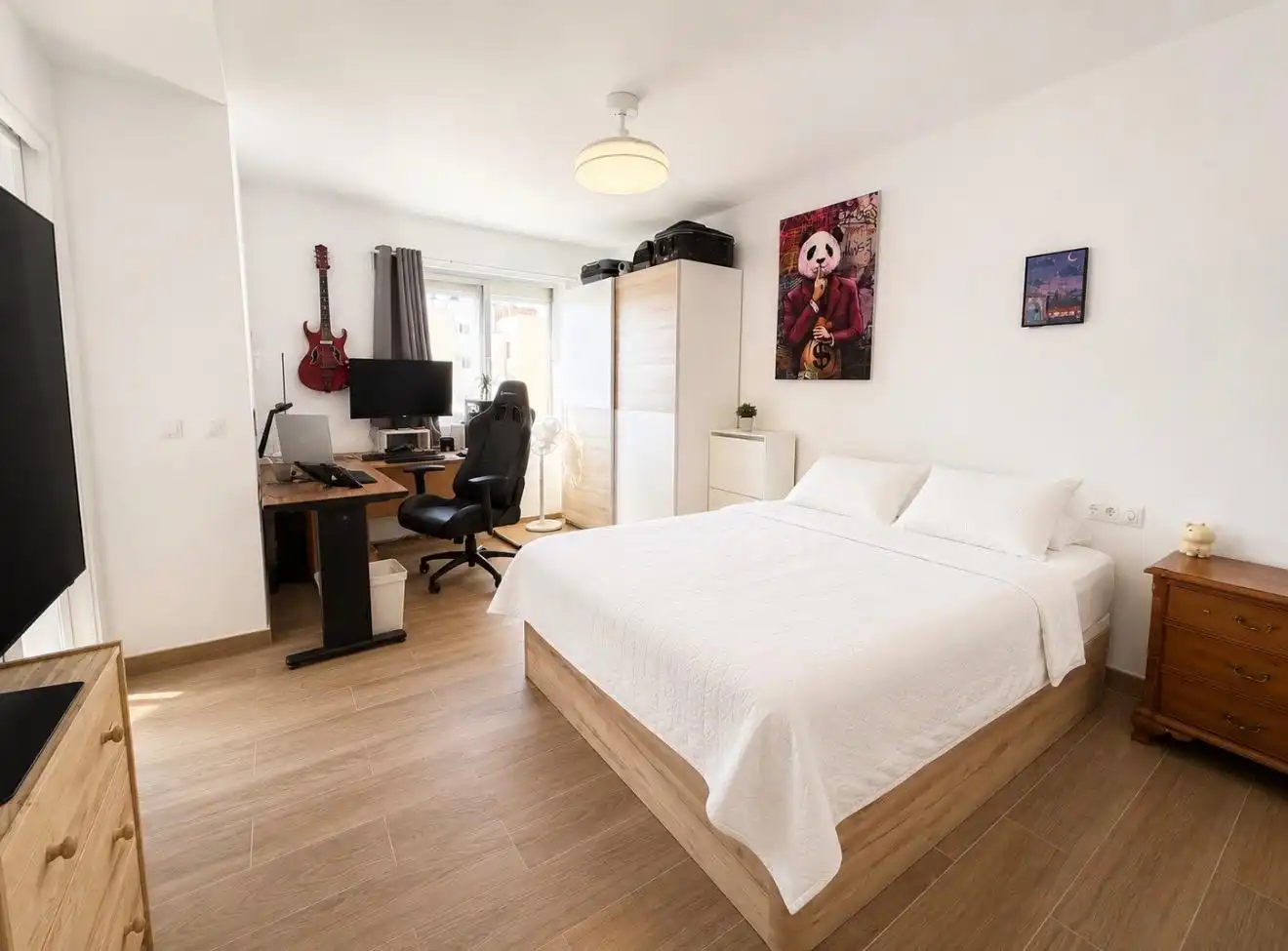 Schlafzimmer von Wohnung zum Verkauf in  Palma de Mallorca mit Parkett und Balkon