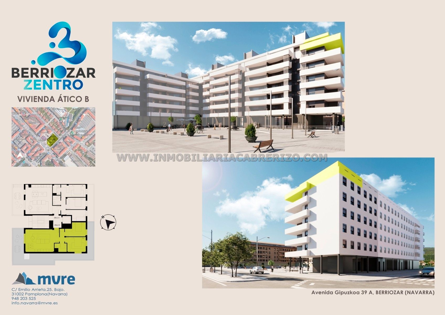 Vista exterior de Àtic en venda en Berriozar amb Calefacció, Parquet i Terrassa