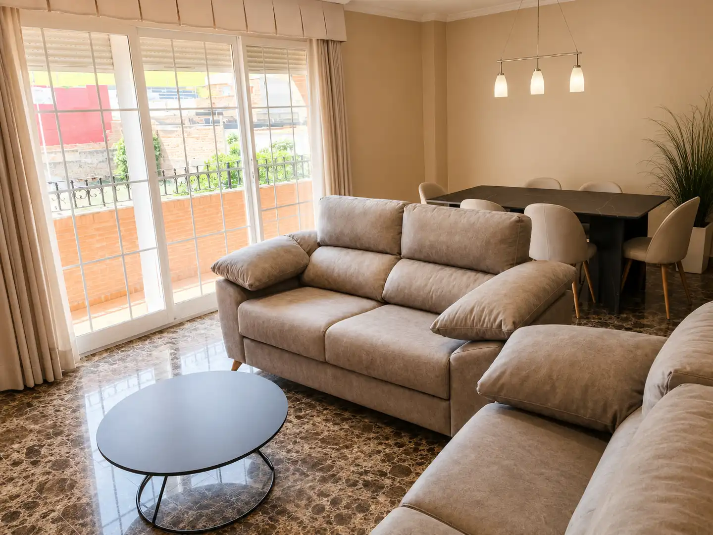 Wohnzimmer von Wohnung zur Miete in Vila-real mit Heizung und Balkon