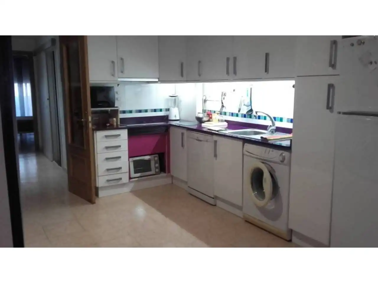 Kitchen of Flat for sale in Castellón de la Plana / Castelló de la Plana  with Terrace, Furnished and Balcony