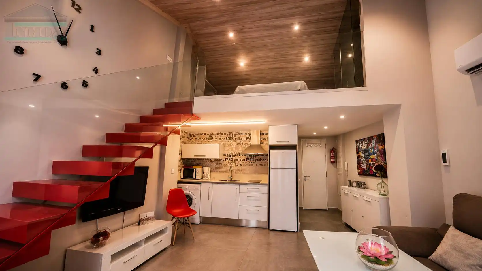 Living room of Duplexes for rent in Granada  with Air Conditioner, Furnished and Washing machine