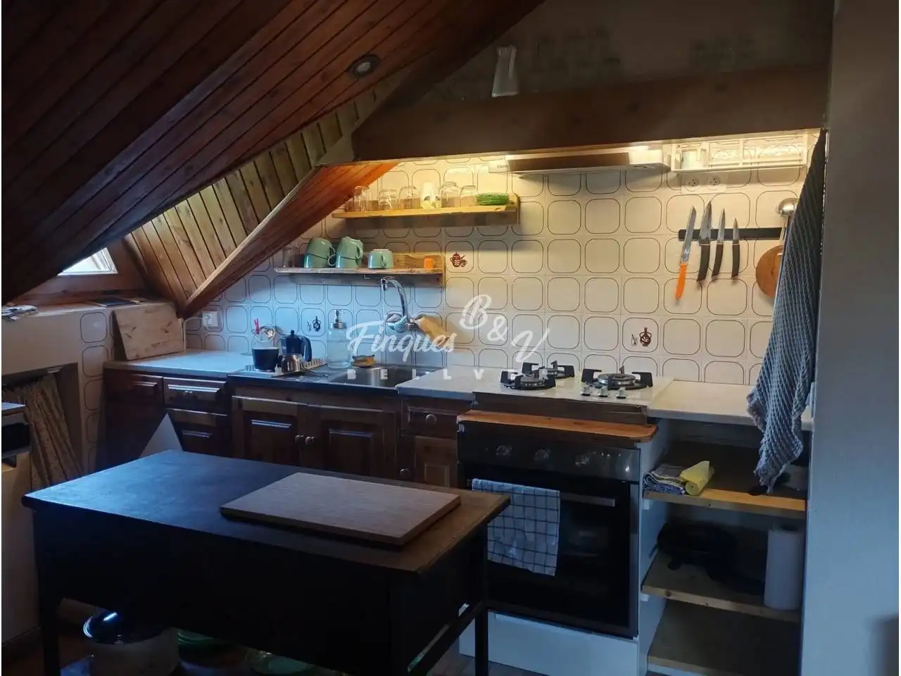 Kitchen of Attic for sale in Prats i Sansor  with Air Conditioner, Heating and Parquet flooring