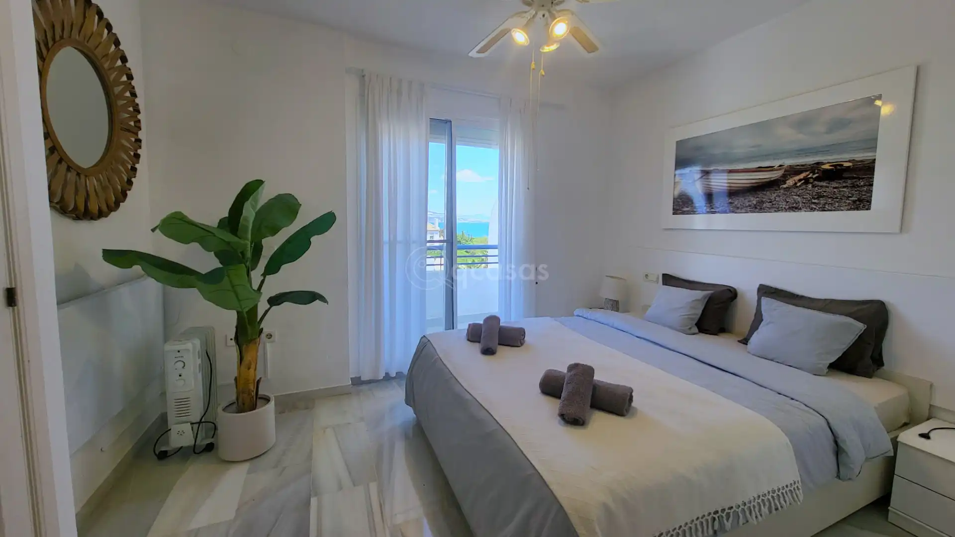 Schlafzimmer von Einfamilien-Reihenhaus zum Verkauf in Mijas mit Klimaanlage, Heizung und Terrasse