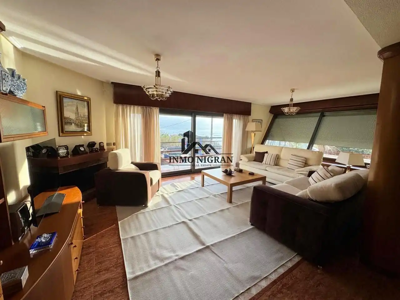 Living room of Houses for rent in Nigrán  with Heating, Private garden and Storage room