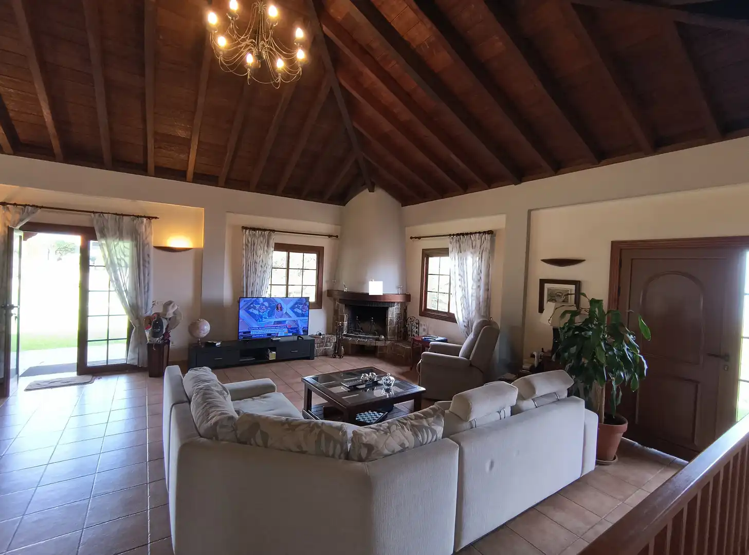Sala de estar de Casa o chalet en venta en La Orotava con Jardín privado, Parquet y Terraza