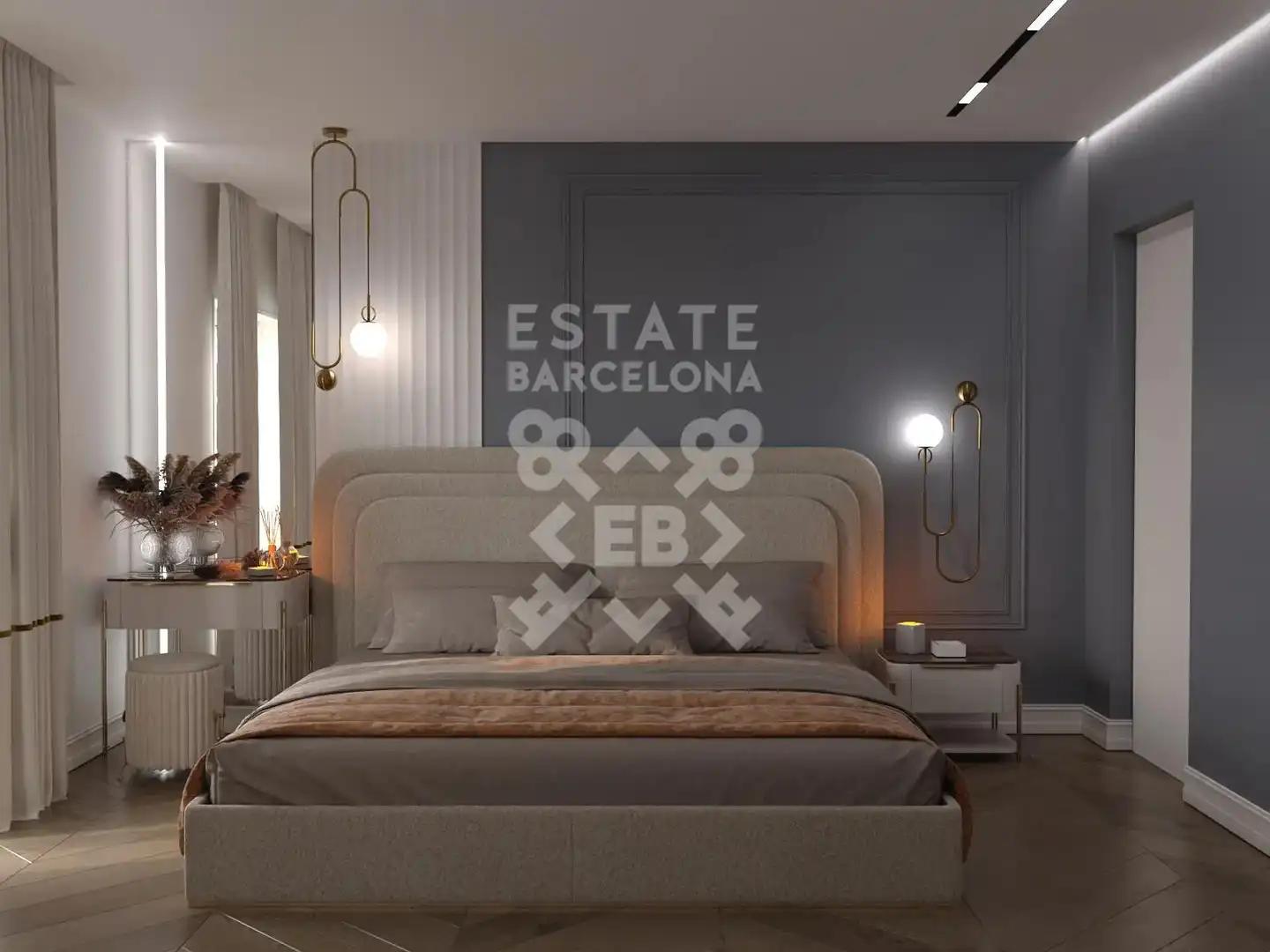 Schlafzimmer von Dachboden zum Verkauf in Barcelona mit Terrasse