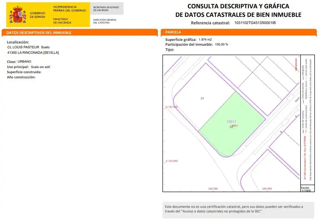 Industrial land for sale in La Rinconada