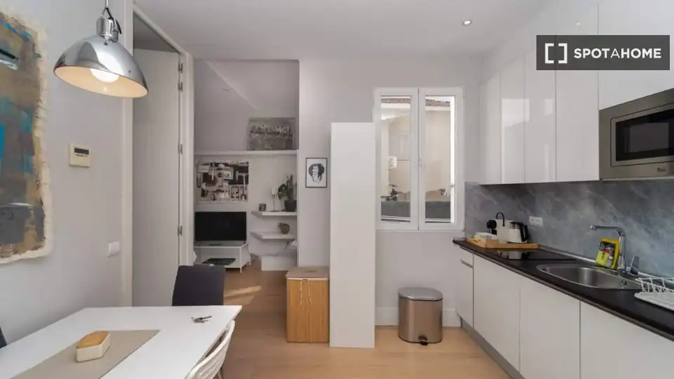 Kitchen of Flat for rent in Madrid  with Air Conditioner, Heating and Furnished