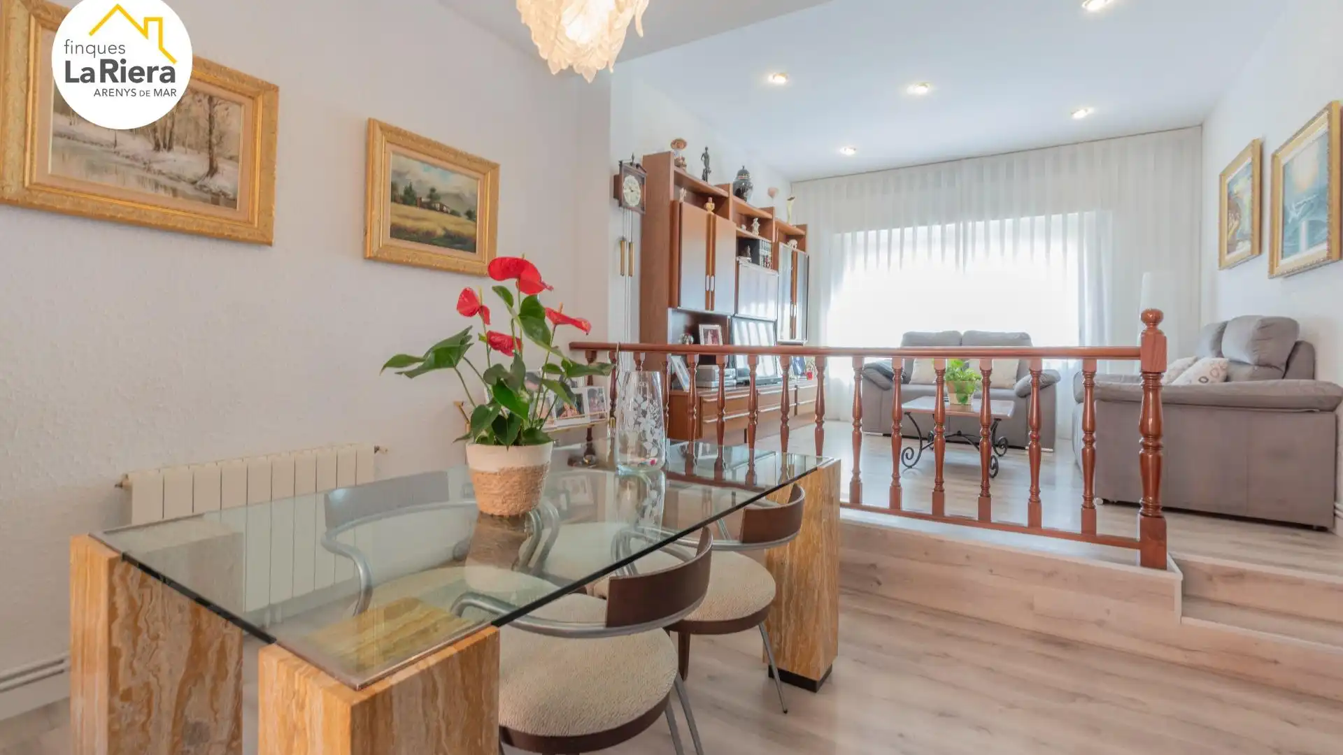Dining room of Houses for sale in Arenys de Mar  with Heating, Parquet flooring and Balcony