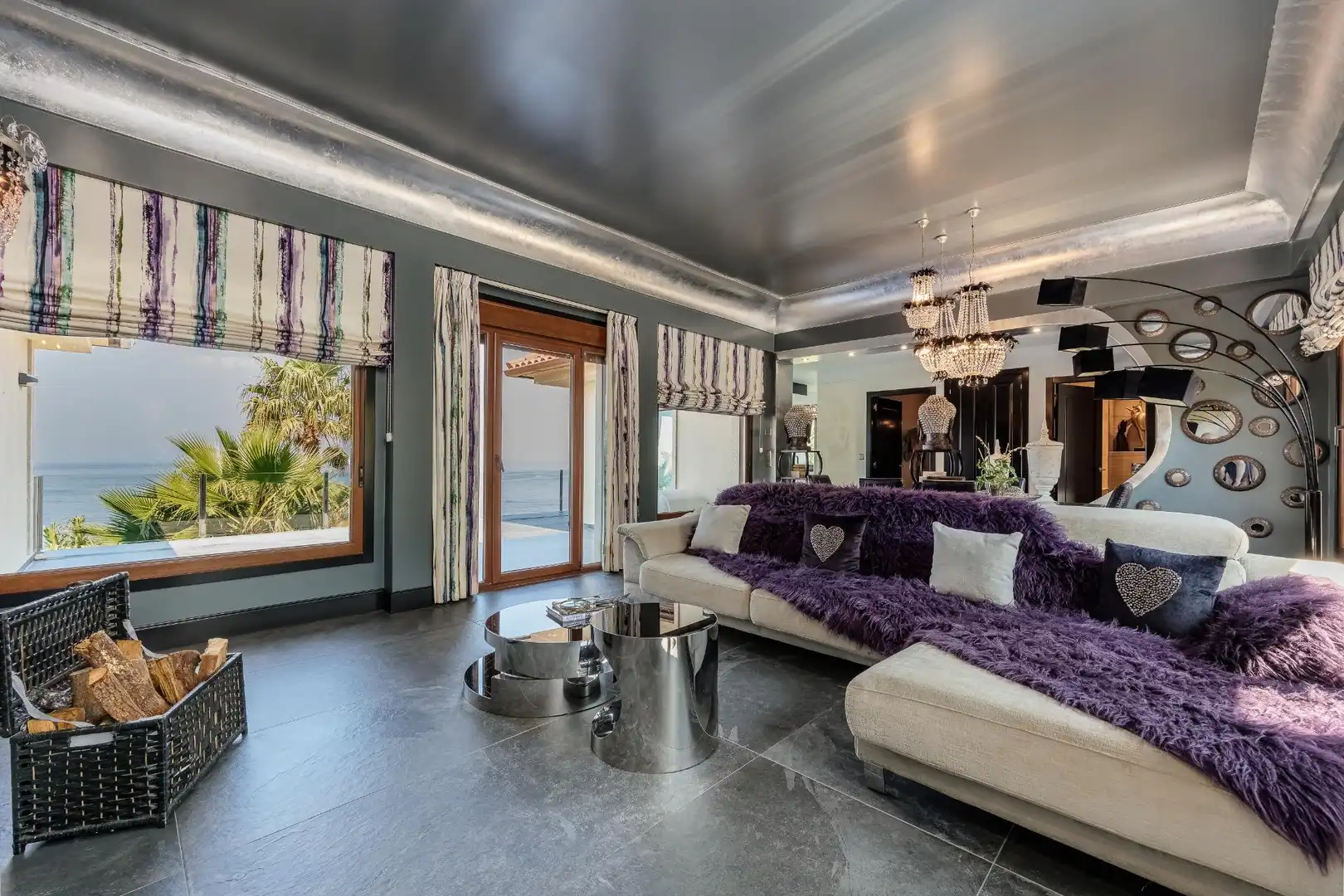 Living room of Houses for sale in Oia  with Air Conditioner, Heating and Private garden