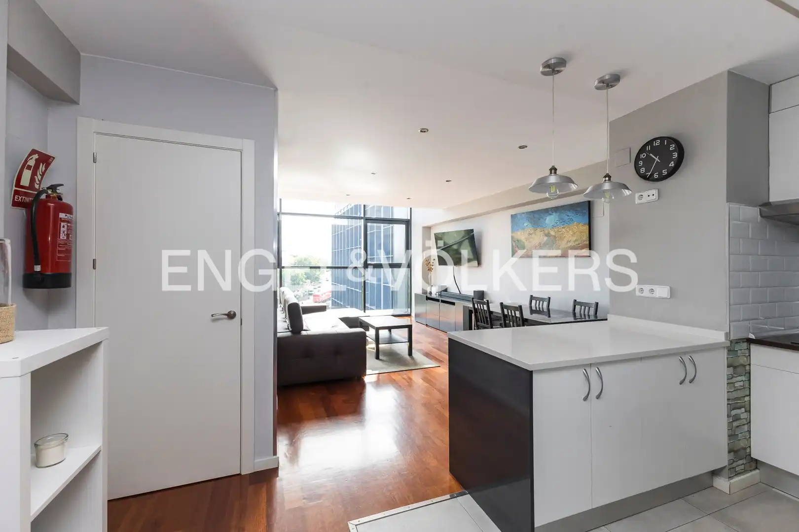 Sala d'estar de Loft de lloguer en San Sebastián de los Reyes amb Aire condicionat, Calefacció i Piscina