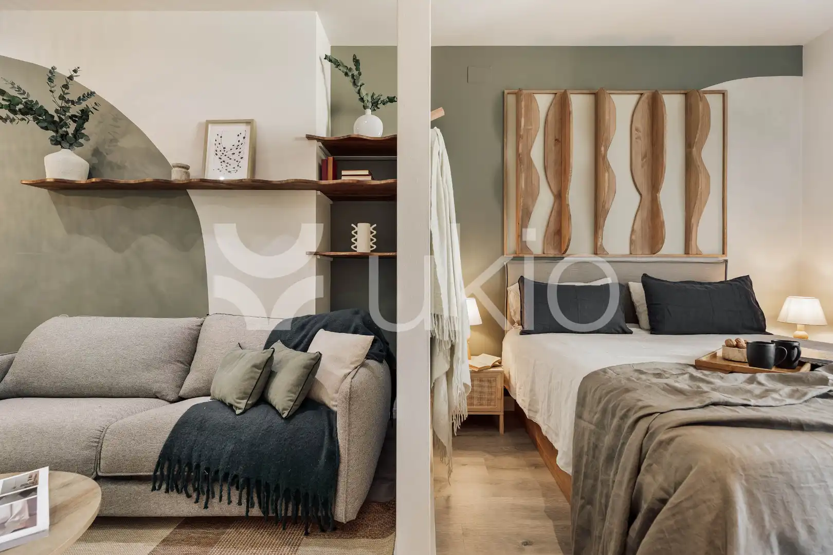 Schlafzimmer von Wohnung zur Miete in Barcelona mit Klimaanlage, Heizung und Möbliert