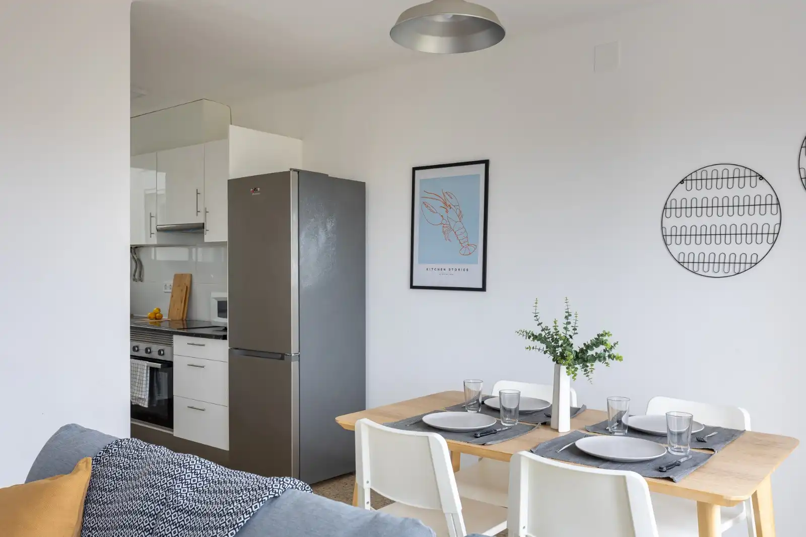 Kitchen of Flat for rent in Terrassa  with Furnished, Oven and Washing machine