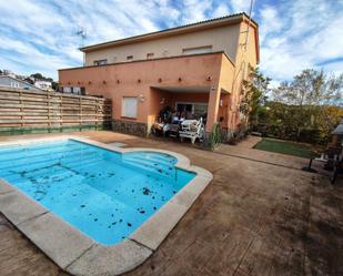 Swimming pool of Single-family semi-detached for sale in Vidreres  with Heating, Terrace and Storage room