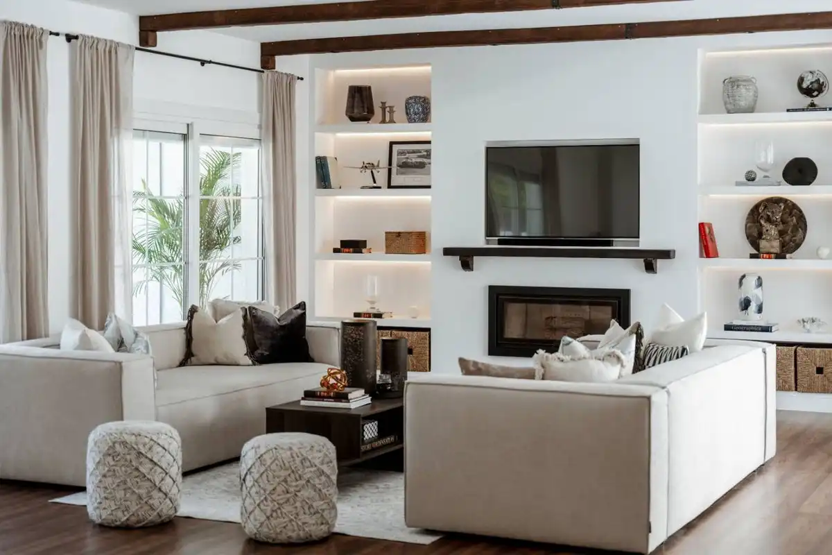 Sala de estar de Casa o chalet de alquiler en Estepona con Aire acondicionado, Jardín privado y Terraza