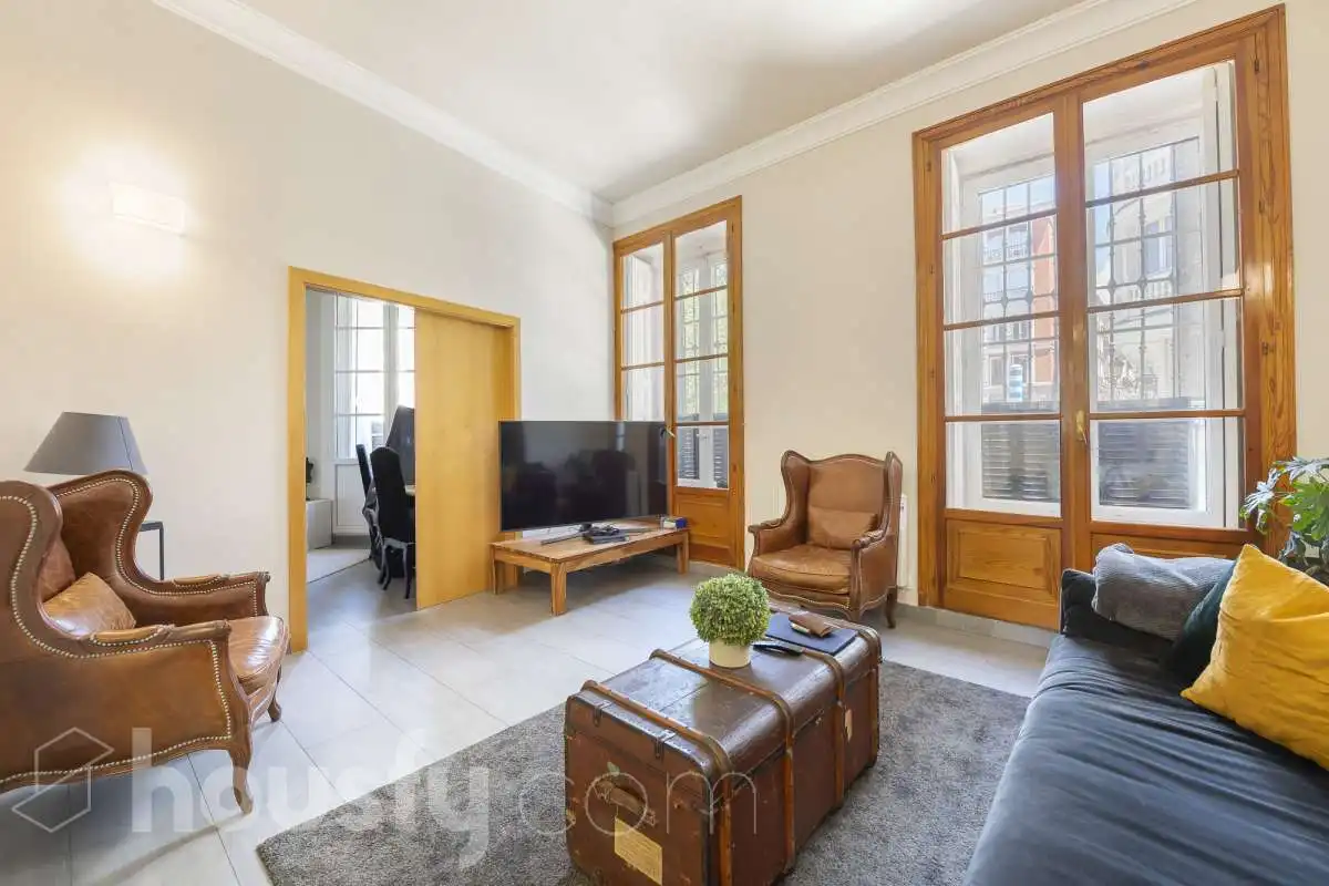 Sala d'estar de Planta baixa de lloguer en Madrid amb Calefacció i Balcó
