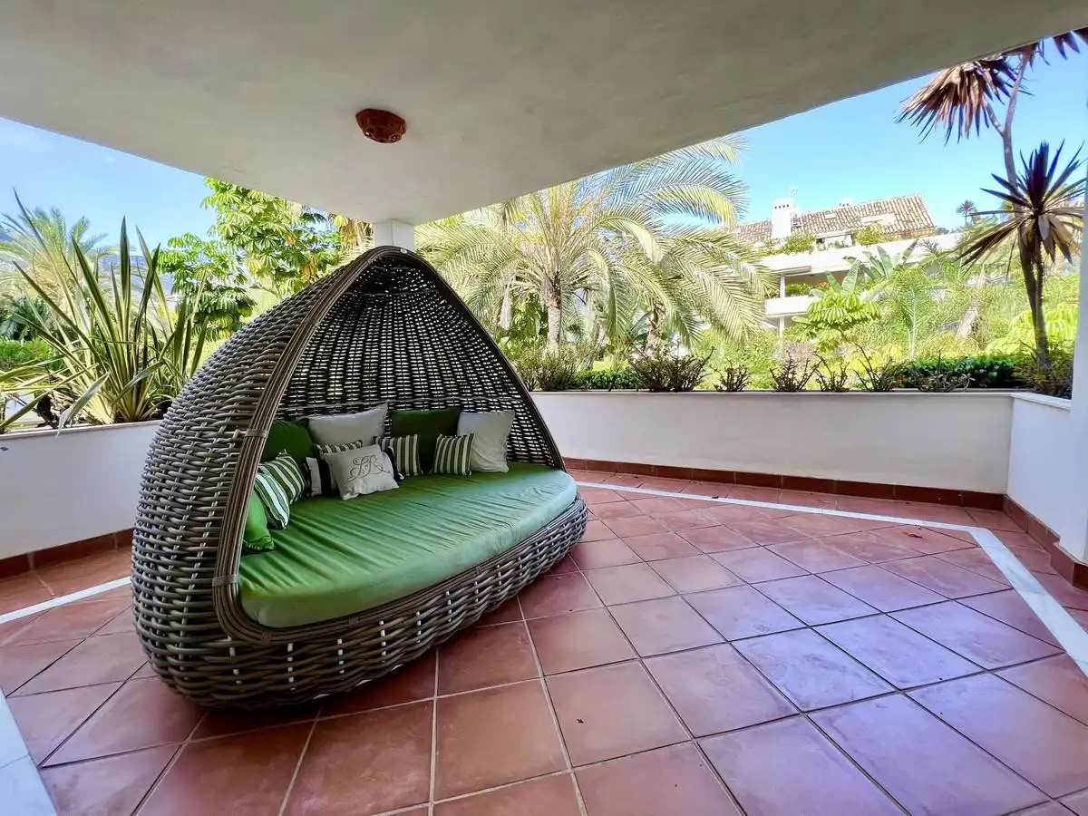 Terrace of Ground floor for rent in Marbella  with Air Conditioner, Private garden and Terrace