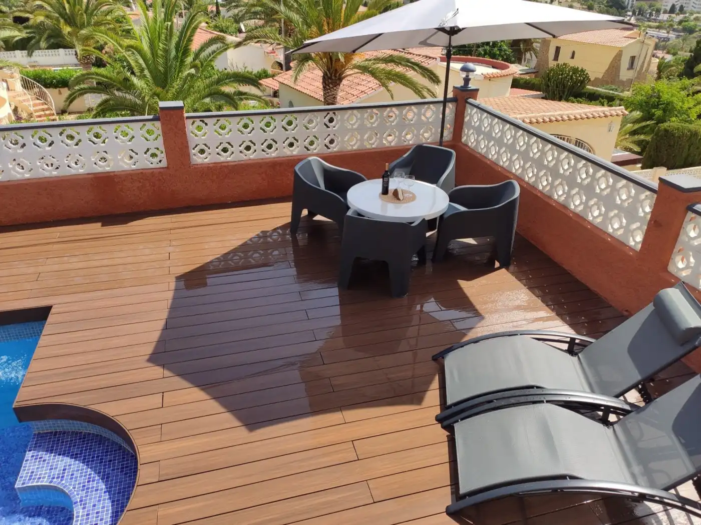 Terrassa de Casa o xalet en venda en Calpe / Calp amb Aire condicionat, Calefacció i Jardí privat